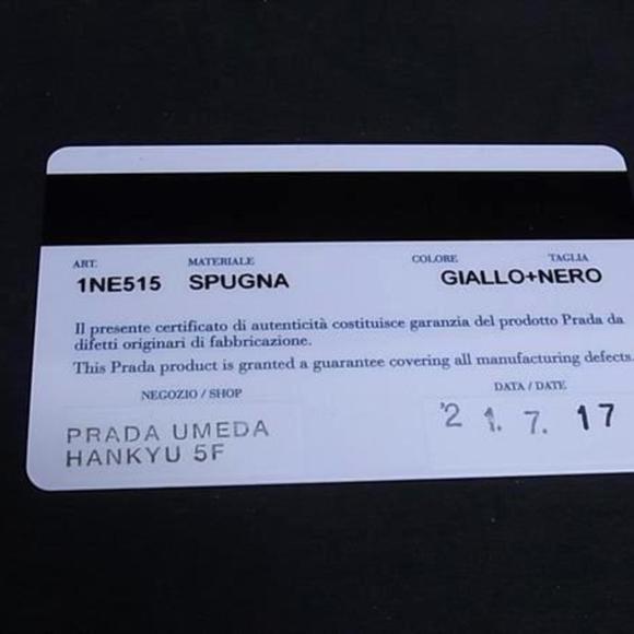 PRADA Terry Mini Handbag ReEdition2000 1NE515 Yellow Black Pile Women's - Picture 2 of 7